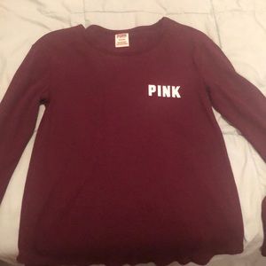 PINK maroon long sleeve shirt